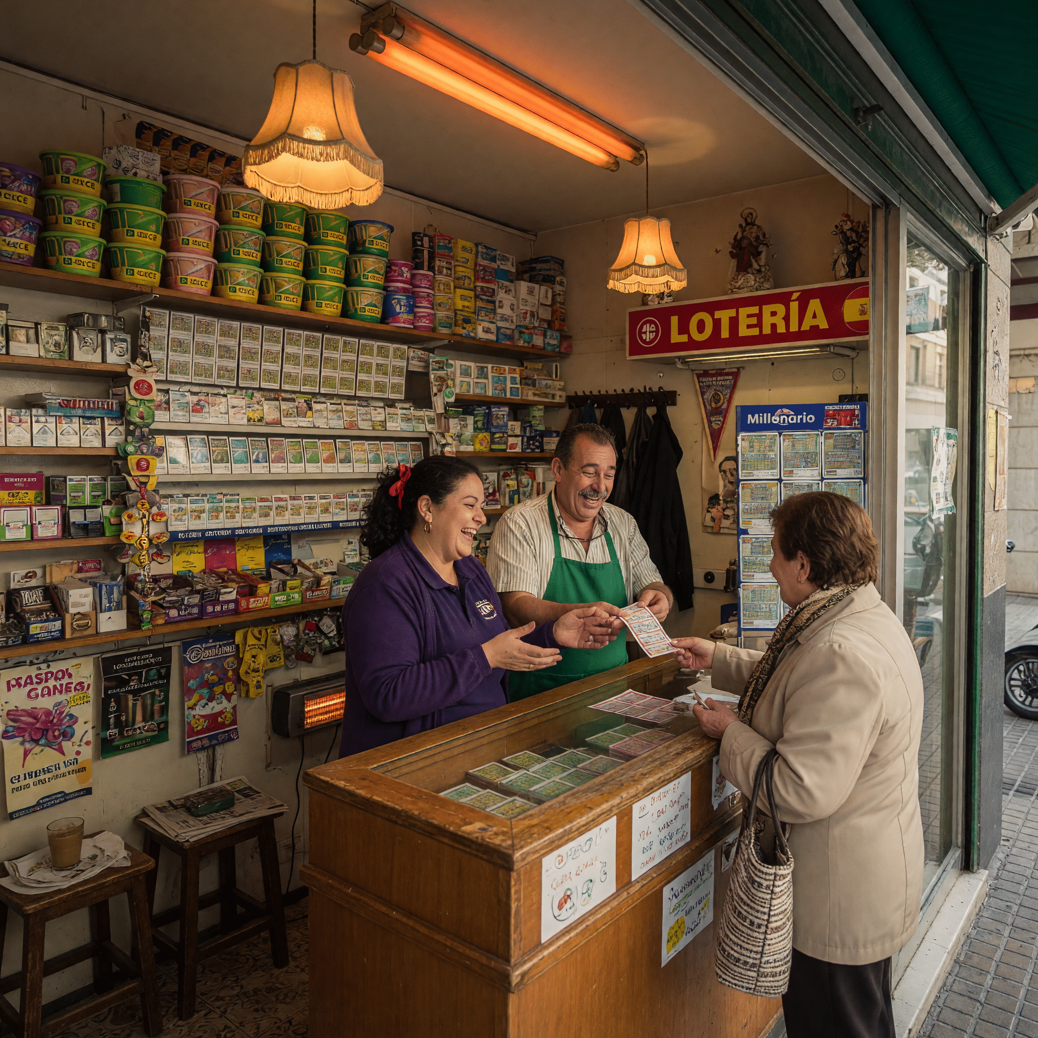 Comercio local de loterías con atención personalizada